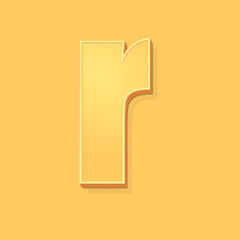 ikona vintage 3D z obrysem i cieniem © vempireart