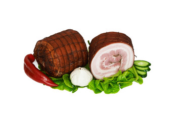 Meat products including ham and sausages