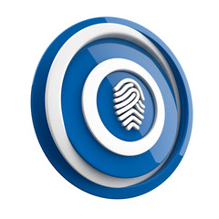 ikona plastikowa 3D niebieskie koło i pierścień © vempireart