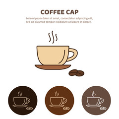 Coffee cup and Tea cup liner icon.