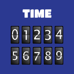 Wall flap counter clock vector template