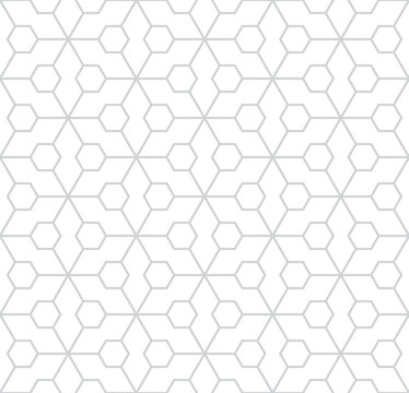 abstract geometric hexagon minimal seamless pattern print