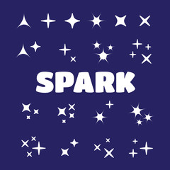 Vector sparkles icon set. Star element vector