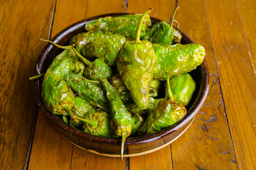 Green peppers from Padron - spanish tapas