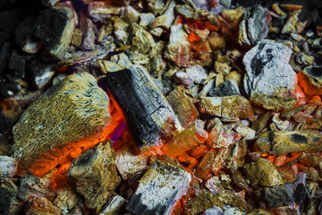 Charcoal embers background