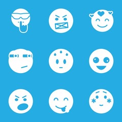 Set of 9 mood filled icons