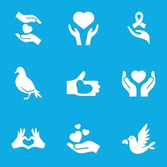 Set of 9 hope filled icons