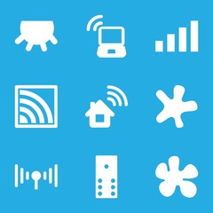 Set of 9 spot filled icons