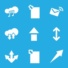 Set of 9 download filled icons