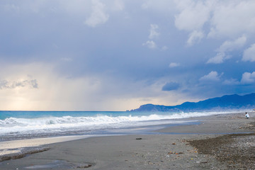 Fototapeta na wymiar Beach before the storm