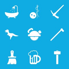 Set of 9 craft filled icons