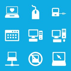 Set of 9 pc filled icons