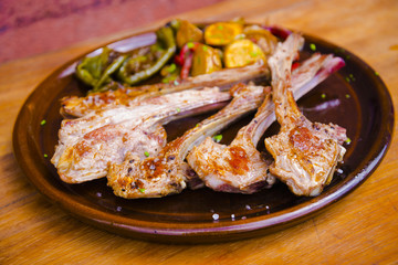 Grilled gourmet lamb cutlets