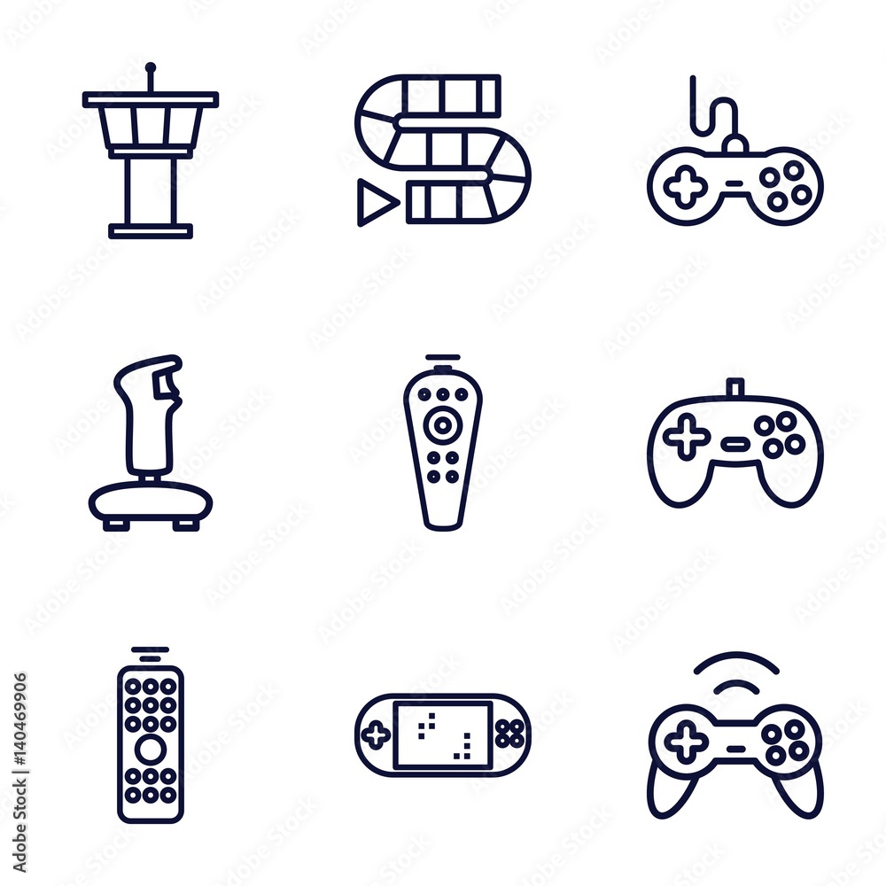 Aufkleber set of 9 controller outline icons