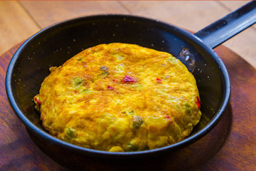 Typical spanish delicious omelette - tapas concept