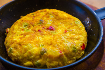 Typical spanish delicious omelette - tapas concept