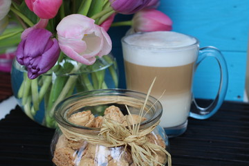 coffee time, lovely coffee time, time for coffee, black coffee, cafe late, caffee latte, cookies, sweet time, coffee break, coffe with milk, milky coffee, 