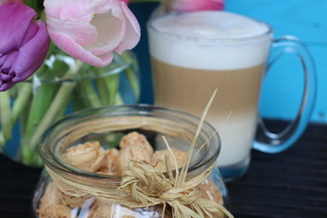 coffee time, lovely coffee time, time for coffee, black coffee, cafe late, caffee latte, cookies, sweet time, coffee break, coffe with milk, milky coffee, 