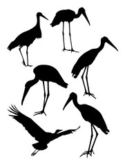 Storks birds animal silhouette. Good use for symbol, logo, mascot, web icon, sign, or any design you want.