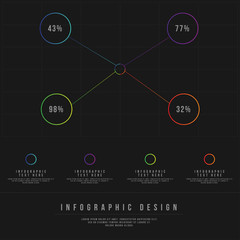 Minimal Style Vector infographic template. Business concept for content, diagram, flowchart, steps, parts, timeline infographics, workflow layout, chart