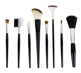 A set of make-up brushes