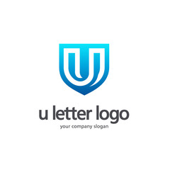 U letter logo design