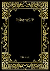 Vorlage f&uuml;r Gru&szlig; und Einladungskarten mit Ornament