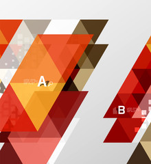 Color transparent trianlge tiles with infographic elements