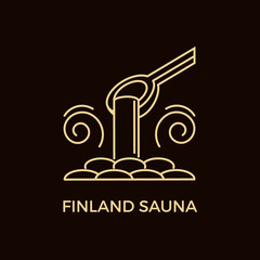 Modern Line Style Sauna Logotype Template.
