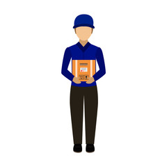 Deliveryman flat icon