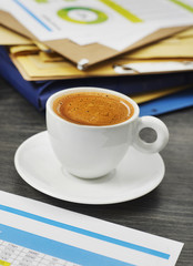 Fototapeta na wymiar Coffee on desk