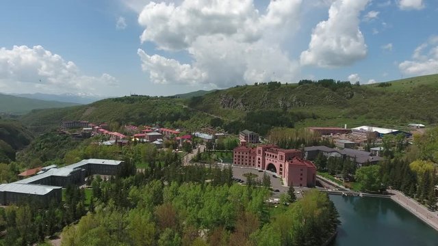 Aerial Video of Resorts in Jermuk, Armenia 