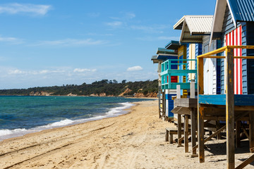 Mornington Peninsula, colorful beach huts, Melbourne - Australia