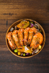 asian style chilli prawns
