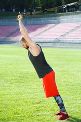 Full body of man training with training loop