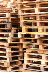 stacked of wooden pallet