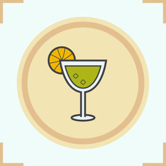 Margarita cocktail color icon 