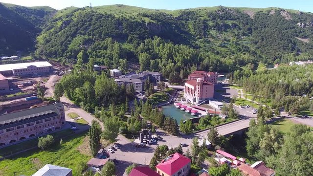 Aerial Video of Hotels in Jermuk, Armenia 