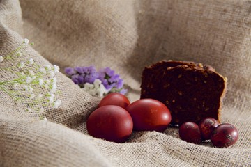 Easter eggs on a beautiful background.