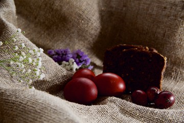 Easter eggs on a beautiful background.
