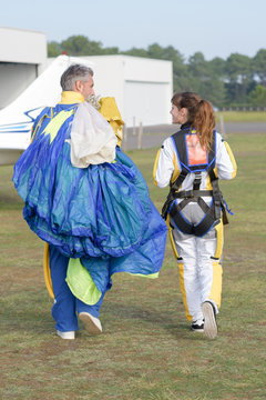 after the parachuting experience