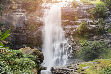 Fototapeta premium Vachirathan Waterfall Doi Inthanon National Park locate in Chiang mai Thailand.