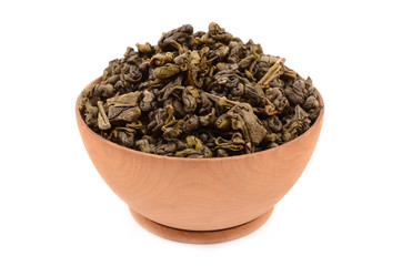 green tea on a white background