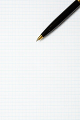 Blank of brochure is on a wooden desk. Template for your design.