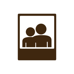 silhouette frame photography couple people icon vector illustration