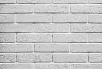White brick wall, fresh white paint