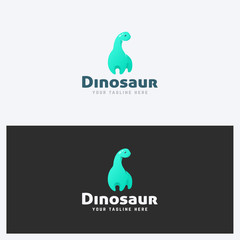 Dinosaur Logo Design Template. Corporate Business Theme. Kid Stuff Concept. Simple and Clean Style. Vector.