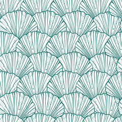 Seamless texture with shells. Marine theme. Repeated pattern. Background for your blog. Great textures for your design.