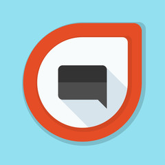 Naklejka premium Chat Mesage button illustration