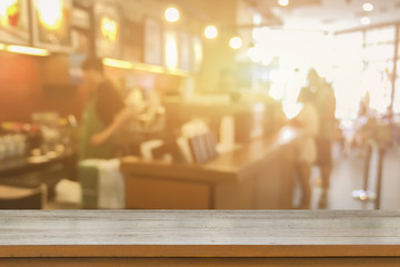  Empty top of wooden table or counter with summer landscape blue sky clouds Vibrantly colorful background. For product display,can be used for montage or display your products